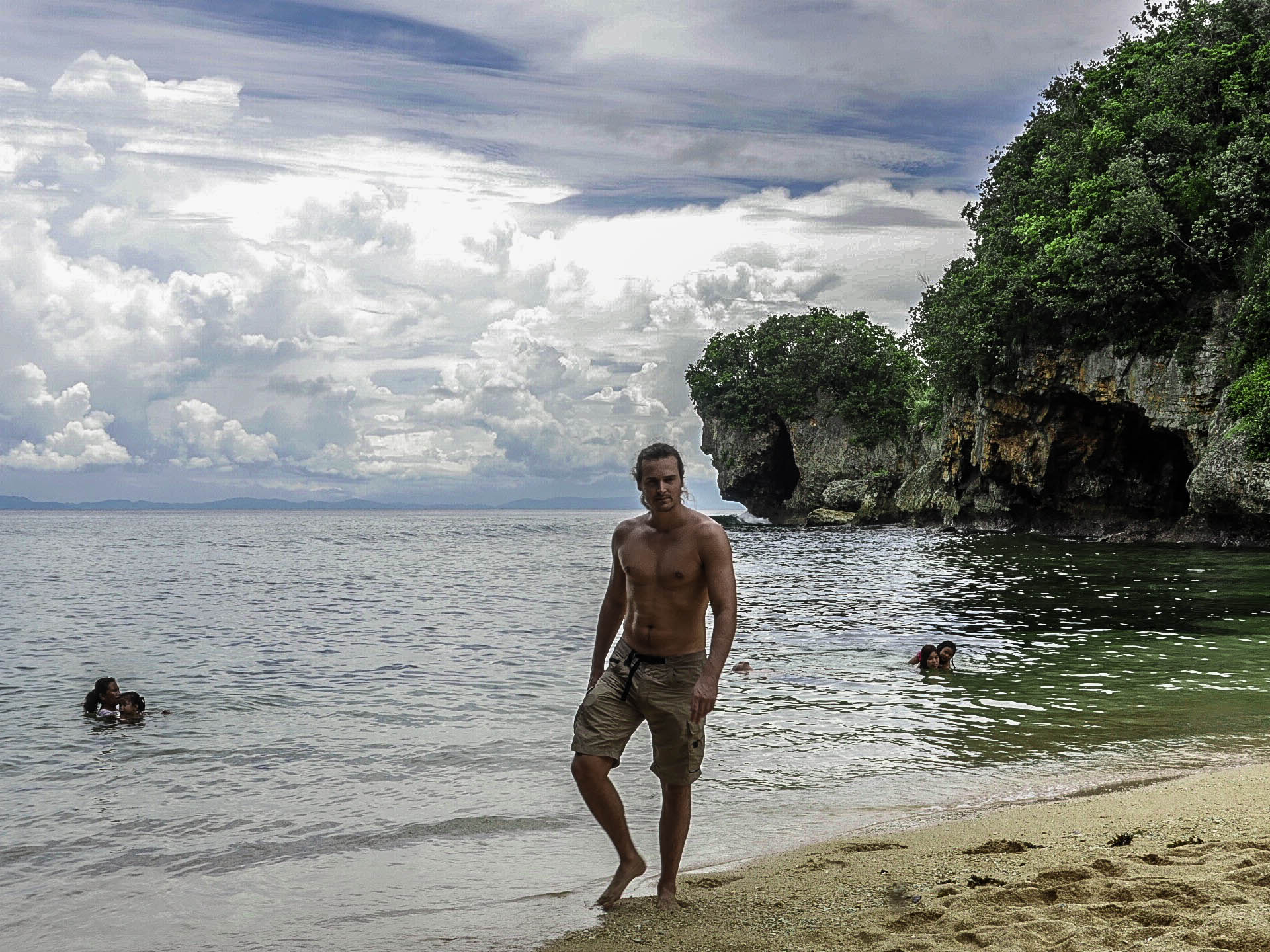 lenny through paradise walking on talisoy beach in catanduanes philippines